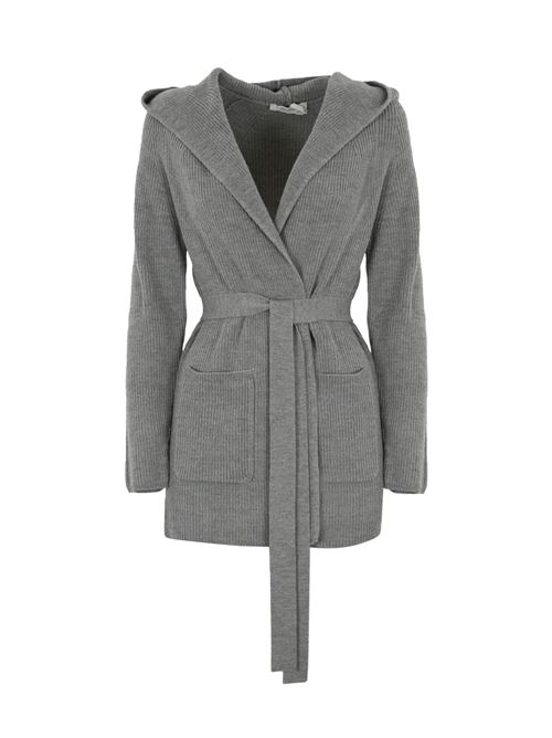 Cappotto cardigan Finezza in lana grigio chiaro MAX MARA LEISURE | 2426316028600004